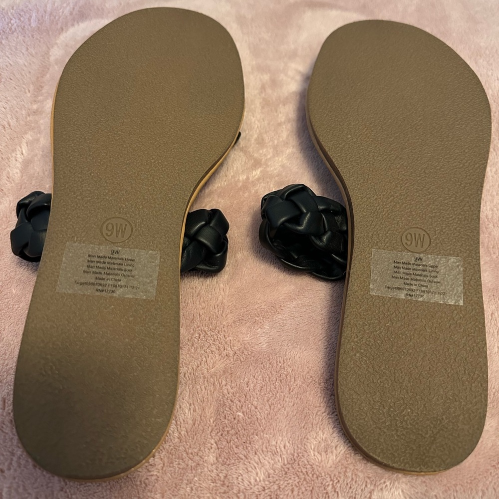 Target A New Day Black Braided Sandal Size 9 Wide NWOT - Picture 4 of 4